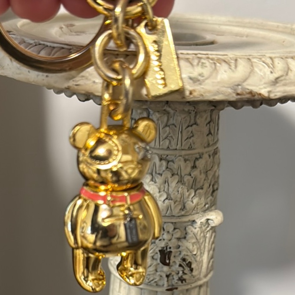 Coach Gold Bear Keychain